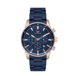 Ferro Dark Blue Steel Strap Mens Wristwatch FM31171A-T