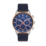 Ferro Navy Blue Leather Cord Mens Wristwatch FM11025B-E3