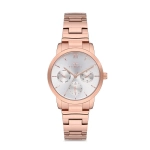 Ferro Rose and Silver Steel Strap Womens Wristwatch FM21078A-C