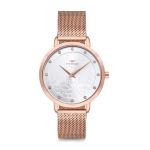 Ferro Rose Mesh Strap Womens Wristwatch F2985C-1029-C