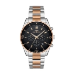 Ferro Rose and Silver Steel Strap Mens Wristwatch FM31920A-E