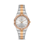 Ferro Rose and Silver Steel Strap Womens Wristwatch FL21358A-E