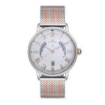 Ferro Rose and Silver Mesh Strap Mens Wristwatch F11050C-1117-E