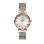 Ferro Rose and Silver Mesh Strap Womens Wristwatch FL21297C-E