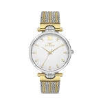 Ferro Yellow and Silver Wicker Cord Womens Wristwatch FL21318C-D