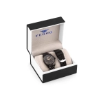 Ferro Black Steel and Silicone band Mens Wristwatch F11130DA-G