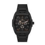 Ferro Black Steel Strap Mens Wristwatch FM11437A-G