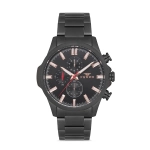 Ferro Black Steel Strap Mens Wristwatch FM31047A-1107-G