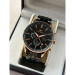 Ferro Siyah Çelik Kordon Erkek Kol Saati FM31084A-R Tüm Fonksiyonları Aktif 3 ATM Su Geçirmez