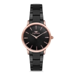 Ferro Black Steel Cord Womens Wristwatch F1928A-1025-R