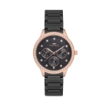 Ferro Black Steel Cord Womens Wristwatch F21077A-R