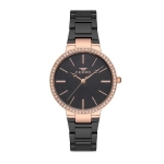 Ferro Black Steel Cord Womens Wristwatch F21093A-R