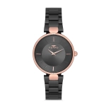 Ferro Black Steel Cord Womens Wristwatch F21129A-Q