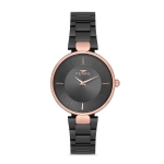 Ferro Black Steel Strap Womens Wristwatch F21129A-Q