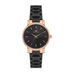 Ferro Black Steel Strap Womens Wristwatch F21158A-R
