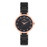 Ferro Black Steel Cord Womens Wristwatch F81969A-900-R