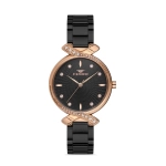 Ferro Black Steel Cord Womens Wristwatch FL21254A-R