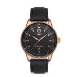 Ferro Black Leather Cord Mens Wristwatch F11199B-R