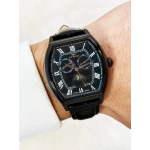 Ferro Siyah Deri Kordon Erkek Kol Saati FM40125B-G Tüm Fonksiyonlar Aktif 3 ATM Su Geçirmez