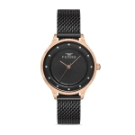 Ferro Black Wicker Cord Womens Wristwatch F21191C-R