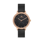 Ferro Black Wicker Cord Womens Wristwatch FL21242C-R