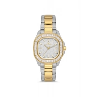 Ferro Sarı ve Gümüş Çelik Kordon Kadın Kol Saati FL43008A-D 3ATM Su Geçirmez 2 Yıl Garantili