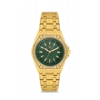 Ferro Sarı Çelik Kordon Kadın Kol Saati FL43007A-B6 3ATM Su Geçirmez 2 Yıl Garantili HediyePaketli