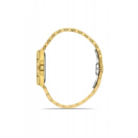 Ferro Sarı Çelik Kordon Kadın Kol Saati FL43007A-B6 3ATM Su Geçirmez 2 Yıl Garantili HediyePaketli