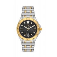 Ferro Sarı ve Gümüş Çelik Kordon Erkek Kol Saati FM43017A-D2 Tüm Fonksiyonlar Aktif 3ATM Su Geçirmez