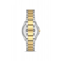 Ferro Sarı ve Gümüş Çelik Kordon Kadın Kol Saati FL43008A-D6 3ATM Su Geçirmez 2 Yıl Garantili