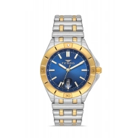 Ferro Sarı ve Gümüş Çelik Kordon Erkek Kol Saati FM43017A-D3 Tüm Fonksiyonlar Aktif 3ATM Su Geçirmez