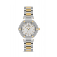 Ferro Sarı ve Gümüş Çelik Kordon Kadın Kol Saati FL43006A-D 3ATM Su Geçirmez 2 Yıl Garantili