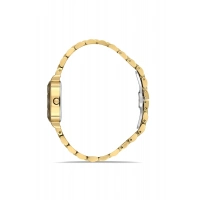 Ferro Sarı Çelik Kordon Kadın Kol Saati FL21597AWT-B6 3ATM Su Geçirmez 2 Yıl Garantili HediyePaketli