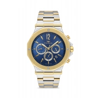 Ferro Sarı ve Gümüş Çelik Kordon Erkek Kol Saati FM43020A-D3 Tüm Fonksiyonlar Aktif 3ATM Su Geçirmez