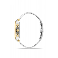 Ferro Sarı ve Gümüş Çelik Kordon Erkek Kol Saati FM43020A-D3 Tüm Fonksiyonlar Aktif 3ATM Su Geçirmez