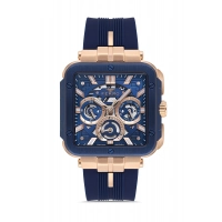 Ferro Lacivert Silikon Kordon Erkek Kol Saati FM11572DWT-T Fonksiyonları Aktif 3 ATM Su Geçirmez