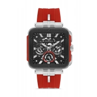 Ferro Kırmızı Silikon Kordon Erkek Kol Saati FM11572DWT-ZW4 Fonksiyonları Aktif 3 ATM Su Geçirmez