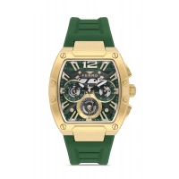 Ferro Yeşil Silikon Kordon Erkek Kol Saati FM11527DWT-ZR6 Fonksiyonları Aktif 3ATM Su Geçirmez