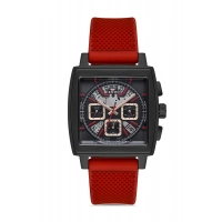 Ferro Kırmızı Silikon Kordon Erkek Kol Saati FM11553DWT-ZK Fonksiyonları Aktif 3 ATM Su Geçirmez