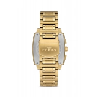 Ferro Sarı Çelik Kordon Erkek Kordl Saata FM11553AWT-B6 Fonksiyonları Aktif 3 ATM Su Geçirmez