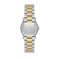 Ferro Sarı ve Gümüş Çelik Kordon Kadın Kol Saati FL21478AWT-D 3ATM Su Geçirmez 2 Yıl Garantili