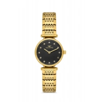 Ferro Sarı Çelik Kordon Kadın Kol Saati FL43020A-B2 3ATM Su Geçirmez 2 Yıl Garantili HediyePaketli