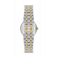 Ferro Sarı ve Gümüş Çelik Kordon Kadın Kol Saati FL43010A-D6 3ATM Su Geçirmez 2 Yıl Garantili