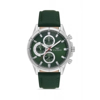 Ferro Yeşil Deri Kordon Erkek Kol Saati FM11461B-A10 Fonksiyonları Aktif 3ATM Su Geçirmez