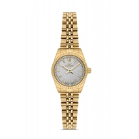 Ferro Sarı Çelik Kordon Kadın Kol Saati FL21595AWT-B 3ATM Su Geçirmez 2 Yıl Garantili HediyePaket