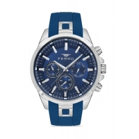 Ferro Lacivert Silikon Kordon Erkek Kol Saati FM11379DWT-L3 Fonksiyonları Aktif 3ATM Su Geçirmez