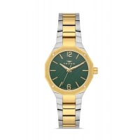 Ferro Sarı ve Gümüş Çelik Kordon Kadın Kol Saati FL43018A-D6 3ATM Su Geçirmez 2 Yıl Garantili