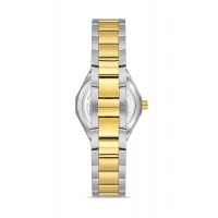 Ferro Sarı ve Gümüş Çelik Kordon Kadın Kol Saati FL43018A-D6 3ATM Su Geçirmez 2 Yıl Garantili