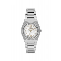 Ferro Gümüş Çelik Kordon Kadın Kol Saati FL21616AWT-A 3ATM Su Geçirmez 2 Yıl Garantili HediyePaketli