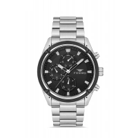 Ferro Gümüş Çelik Kordon Erkek Kol Saati FM11388A-J2 Fonksiyonları Aktif 3ATM Su Geçirmez